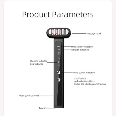 USB شحن العين العصا العلاج الضوئية العصا Ems الهزازات وجه تدليك رفع العين 46G