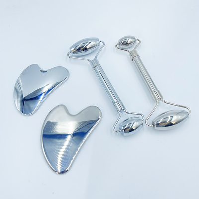 304 الفولاذ المقاوم للصدأ Gua Sha أداة الوجه للرقبة والحلق المنطقة المستهدفة الرقبة / الحلق