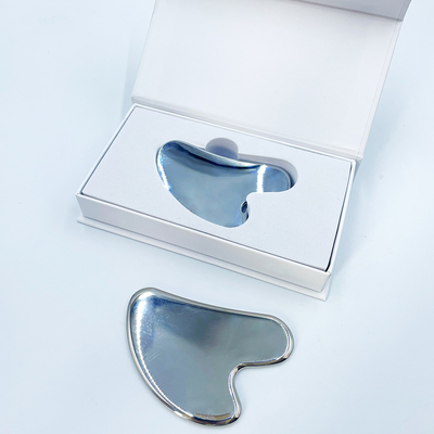 304 الفولاذ المقاوم للصدأ Gua Sha أداة الوجه للرقبة والحلق المنطقة المستهدفة الرقبة / الحلق